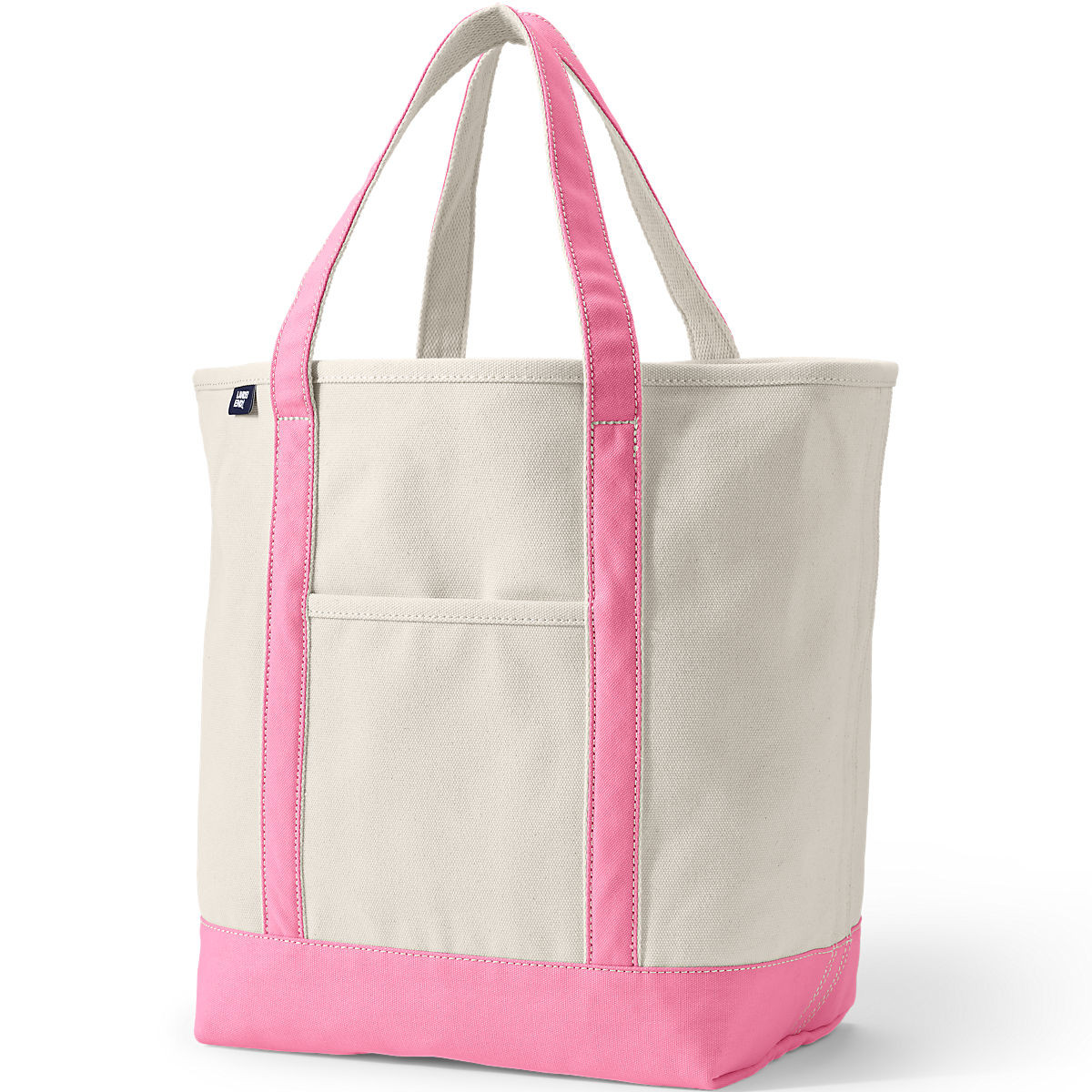 Large Natural 5 Pocket Open Top Canvas Tote Bag | Lands' End (US)