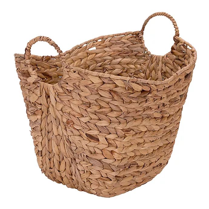 Household Essentials® Water Hyacinth Wicker Basket with Handles | buybuy BABY | buybuy BABY