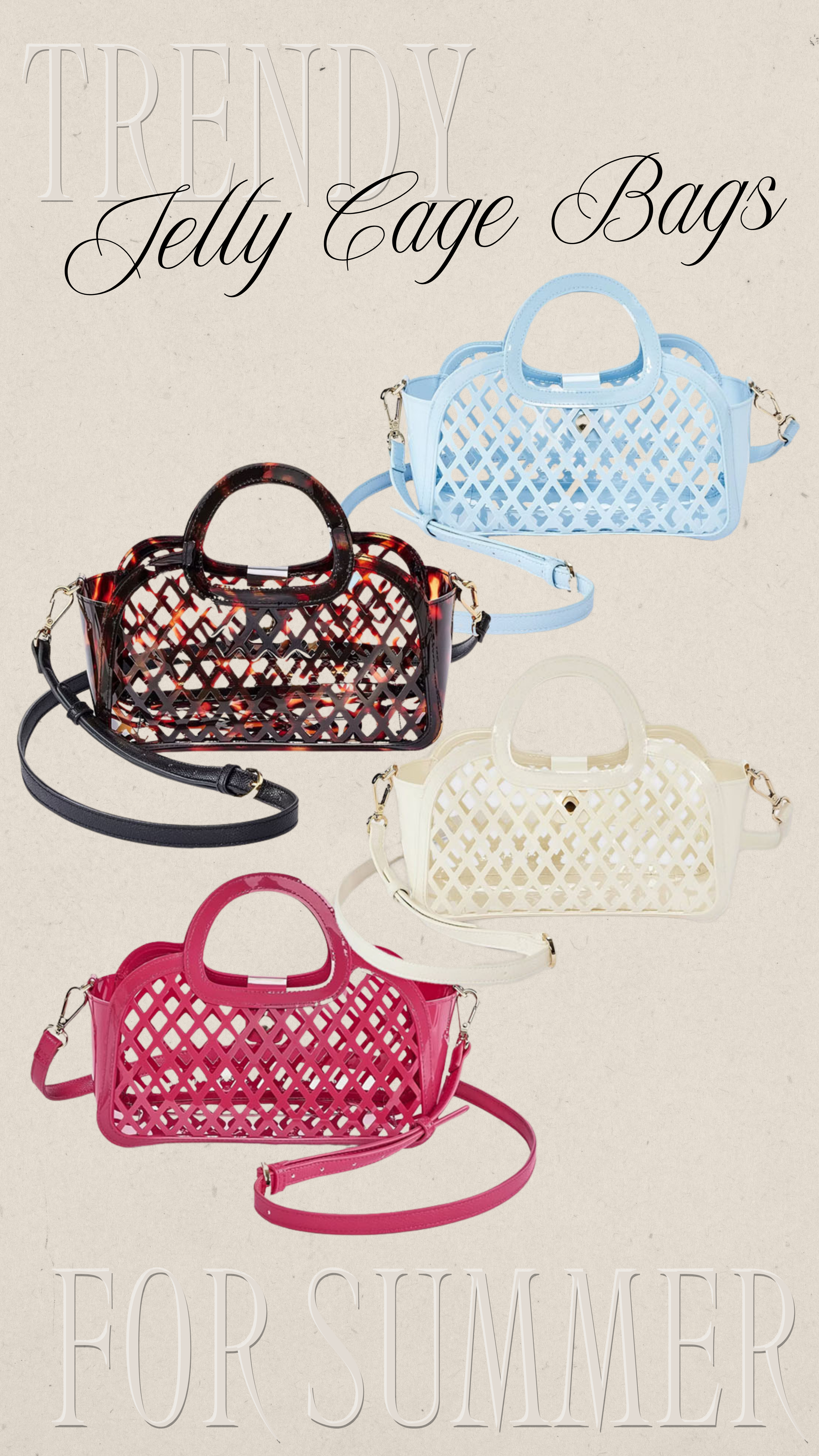 Summer Trends | Spring Trends | Jelly Cage Bags | jelly Bags 

 #LTKSeasonal