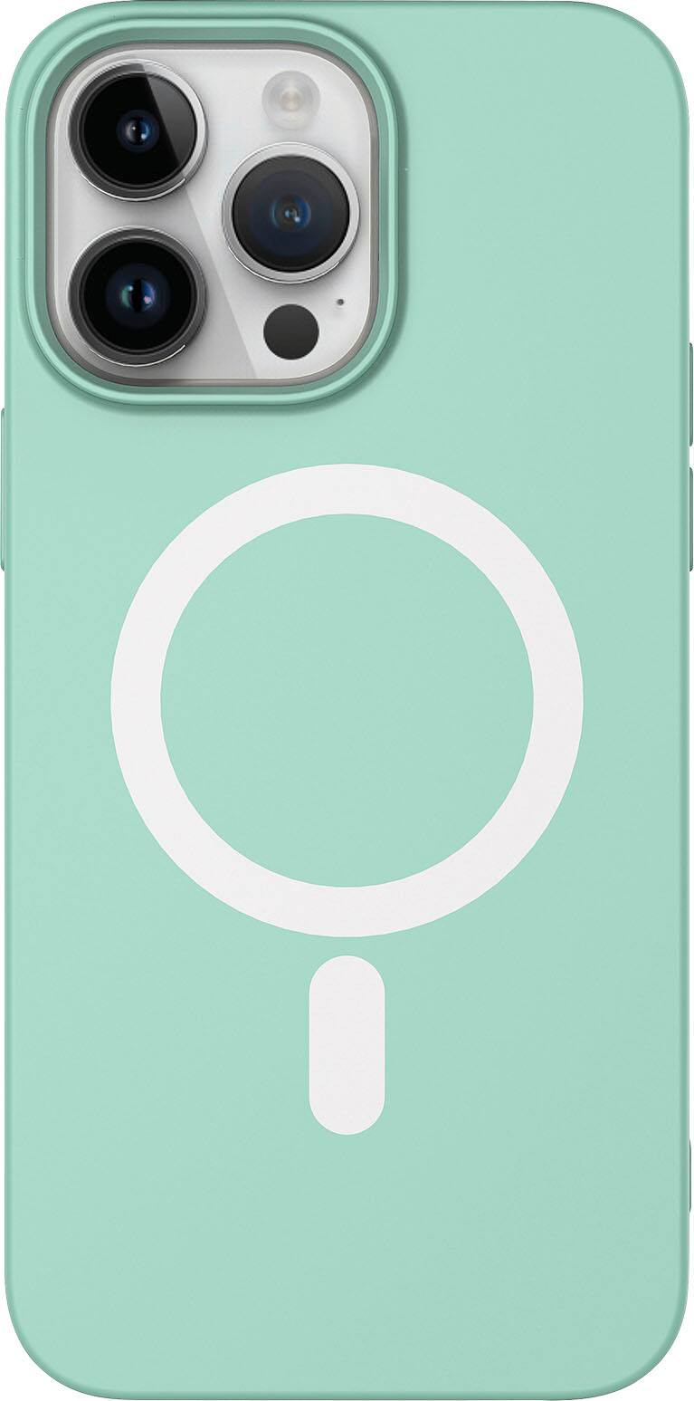 AMPD - Real Feel Soft Case with MagSafe for Apple iPhone 14 Pro - Pastel Green | Best Buy U.S.