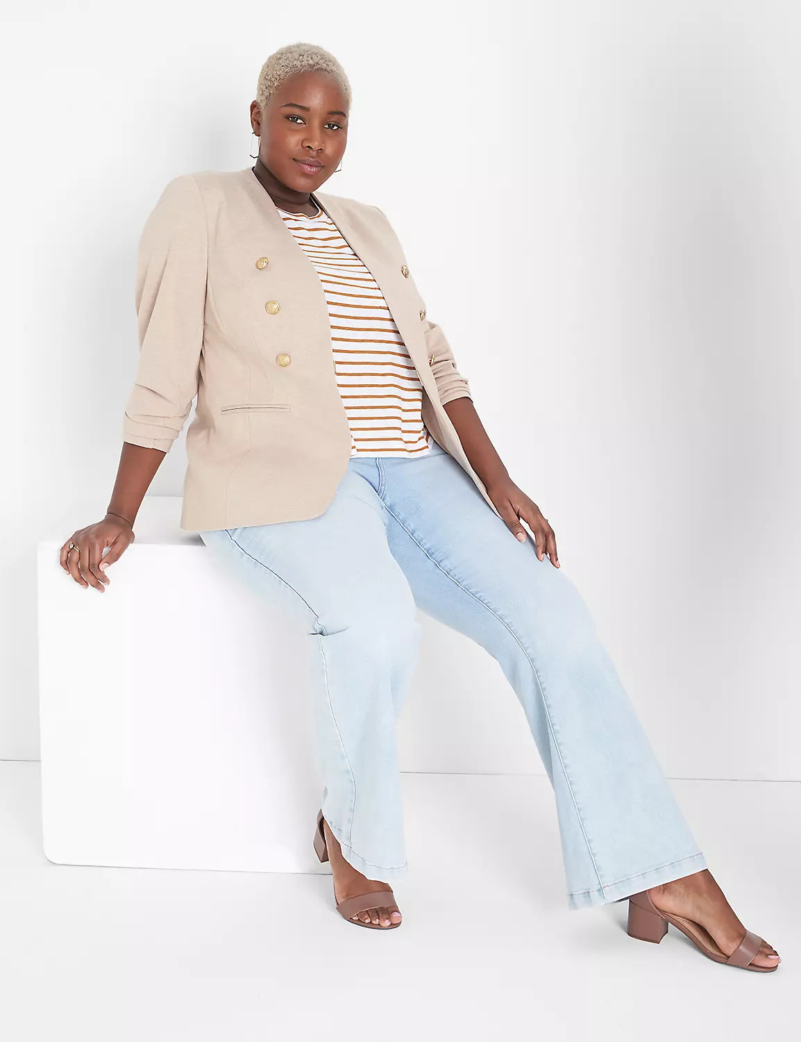 Ponte Bryant Collarless Blazer | LaneBryant | Lane Bryant (US)
