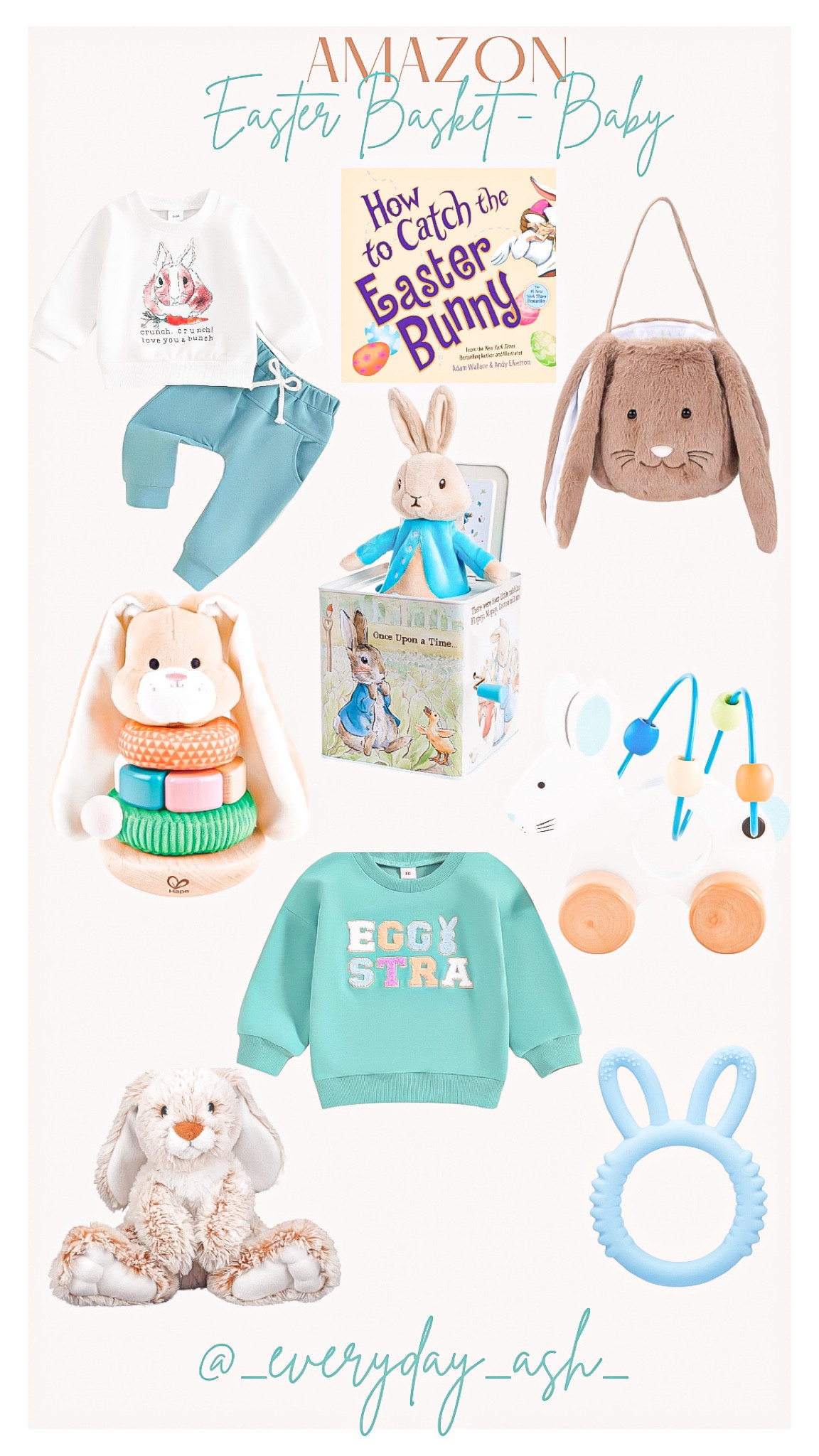 Baby’s Easter basket 🐰

Amazon finds, gifts for baby, Easter basket, baby gifts,  baby shower, baby clothes, baby toys, bunny gifts, kids clothes, baby teether, stuffed animals, baby games, baby books 

#LTKfindsunder50 #LTKkids #LTKSeasonal