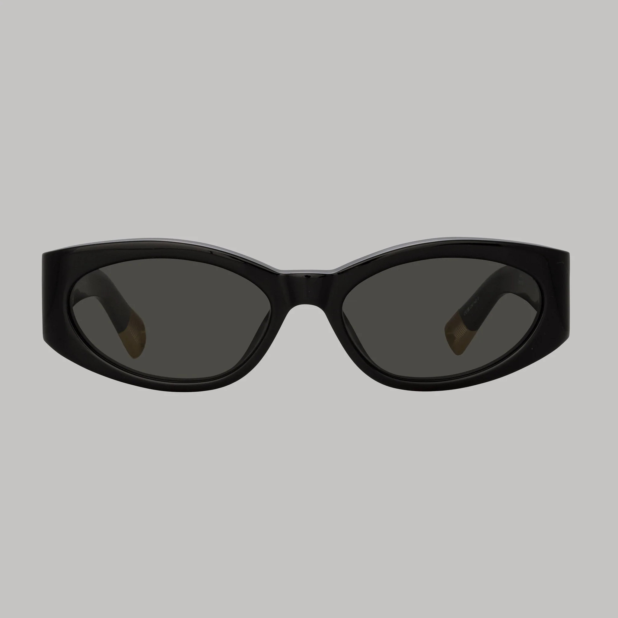 Ovalo Oval Sunglasses in Black | Linda Farrow