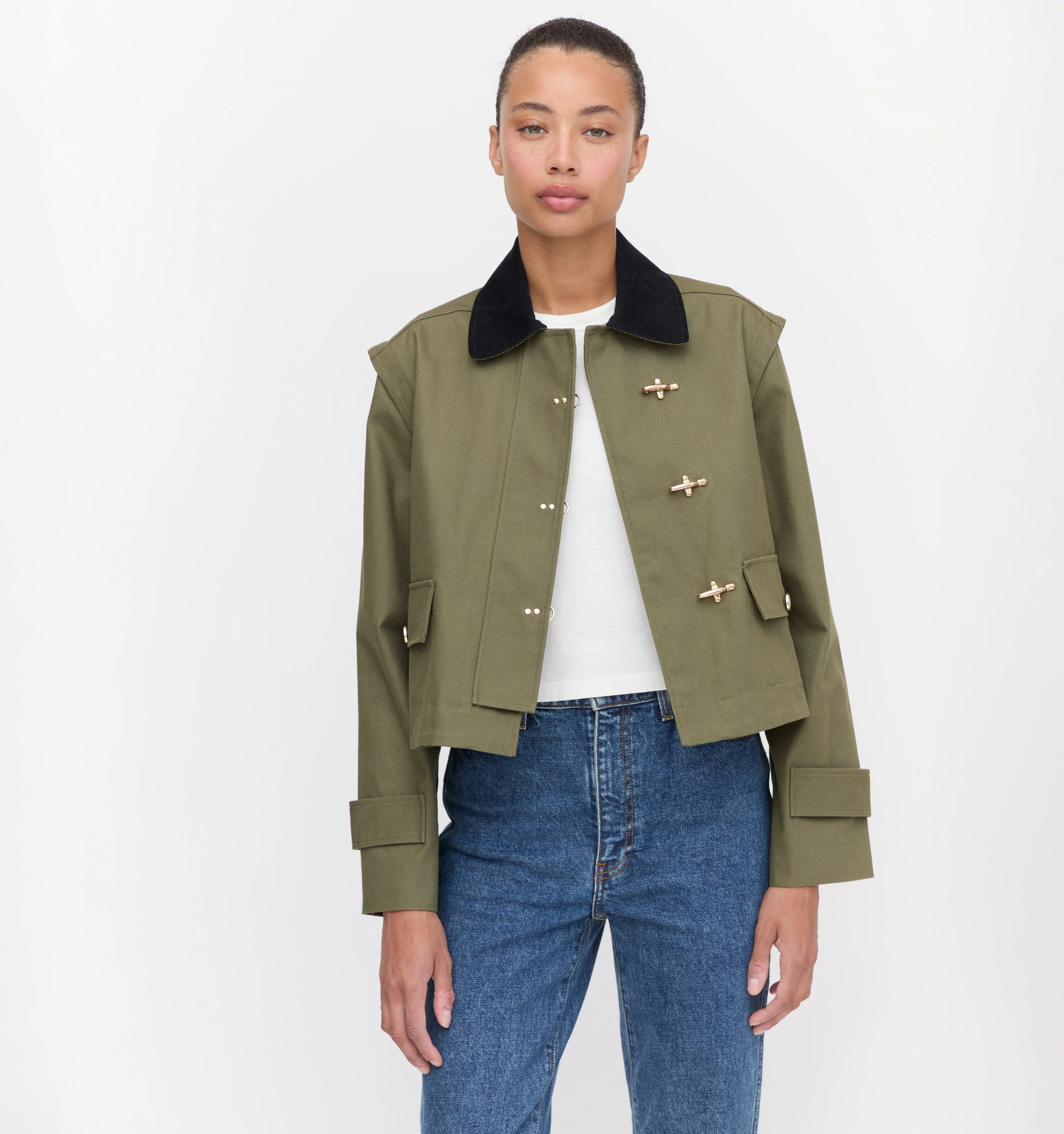 The Clarisse Jacket - Khaki Canvas | Hill House Home US