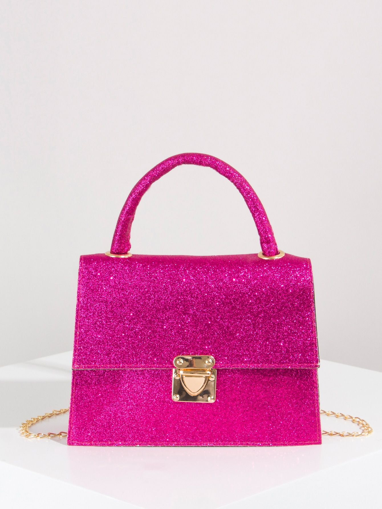Glitter Flap Chain Square Bag | SHEIN