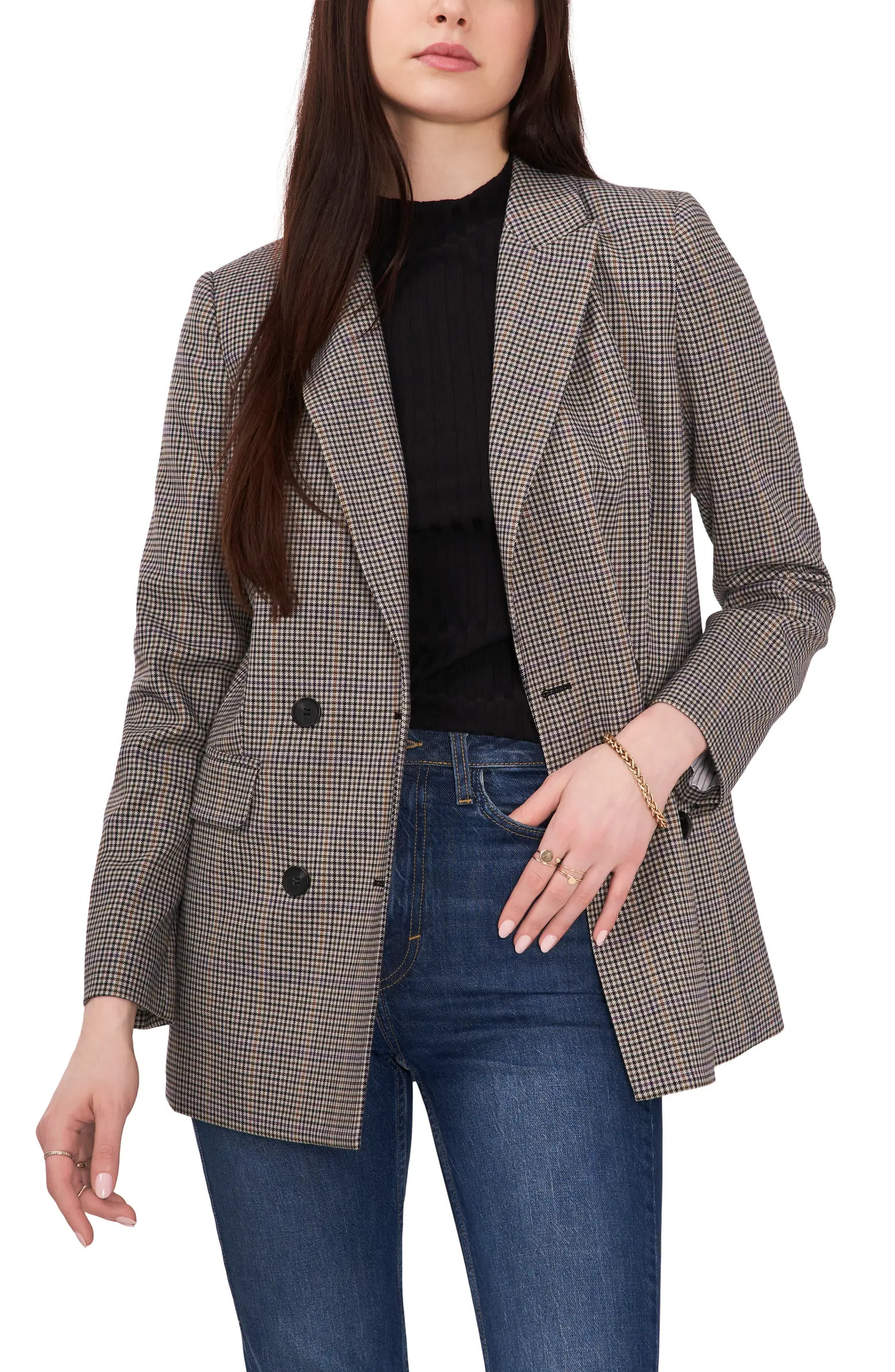1.STATE Plaid Double Breasted Blazer | Nordstrom | Nordstrom