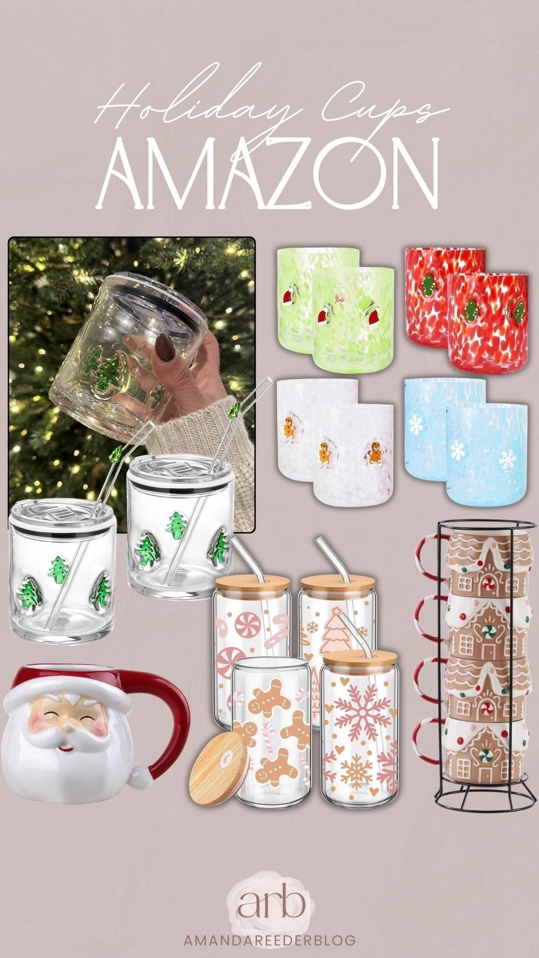 Amazon festive holiday glasses  

#LTKHoliday #LTKHome #LTKGiftGuide