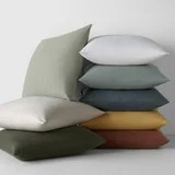 Stone Washed Throw Pillows in Distressed Cotton Solid Terracotta Clay by Comfort Canopy | Walmart (US)