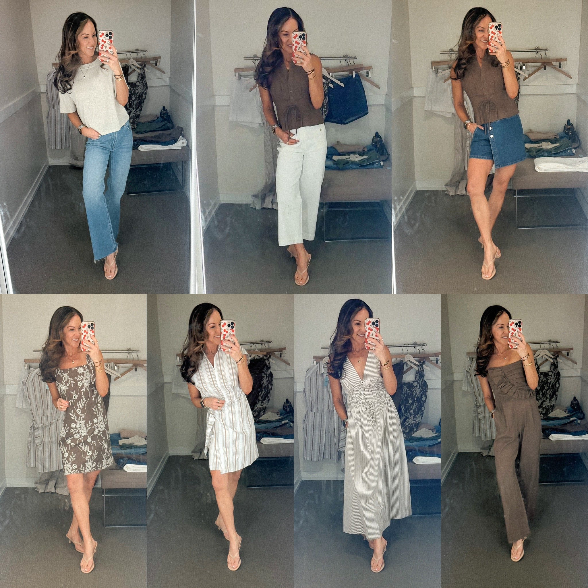 LOFT Tryon Haul! 50% off everything for Mother’s Day! All of these pieces would be perfect for every day, travel, wine tasting, vacation, church, parties, date night… 
For ref: I’m 5’1”, 107lbs
Mid-rise Jeans size 24 petite- these are big on me! Definitely size down!
Lightweight tee XS petite 
Wide leg, twill crop pants 00Petite 
Denim skort this is the 0P I ordered the 00P
Cotton vest top XSP
All dresses XSP
Jumpsuit is 00R, I need 00P

#LTKOver40 #LTKSaleAlert #LTKPetite