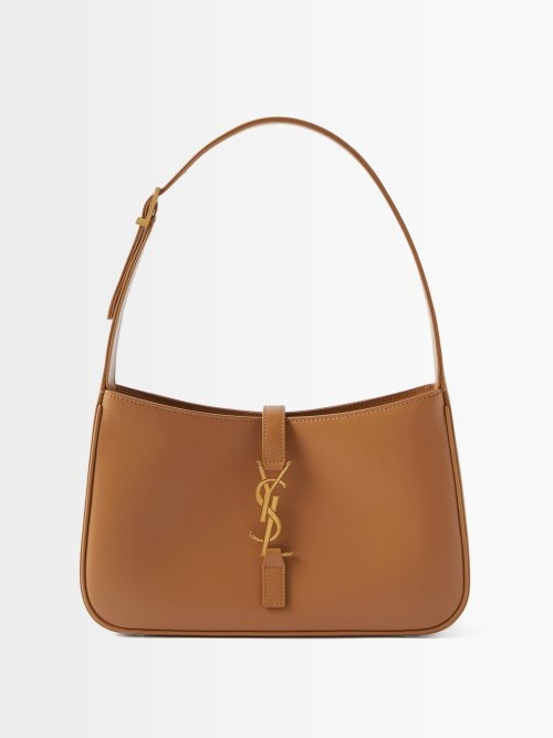Saint Laurent - Le 5 À 7 Ysl Leather Shoulder Bag - Womens - Beige - ONE SIZE | Matches (US)