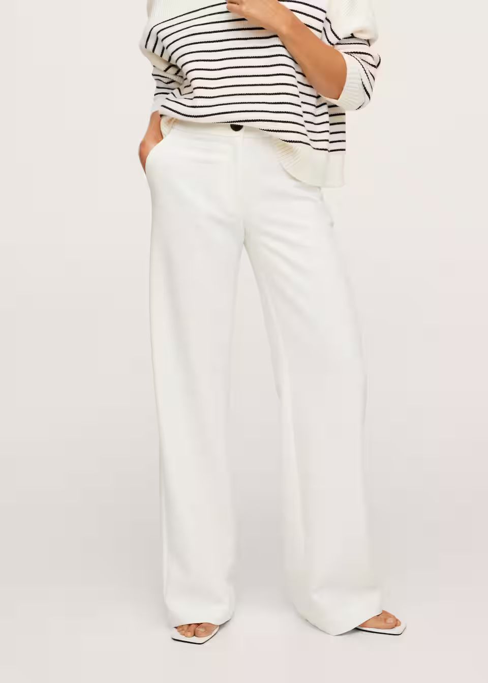 High-waist palazzo pants | MANGO (US)