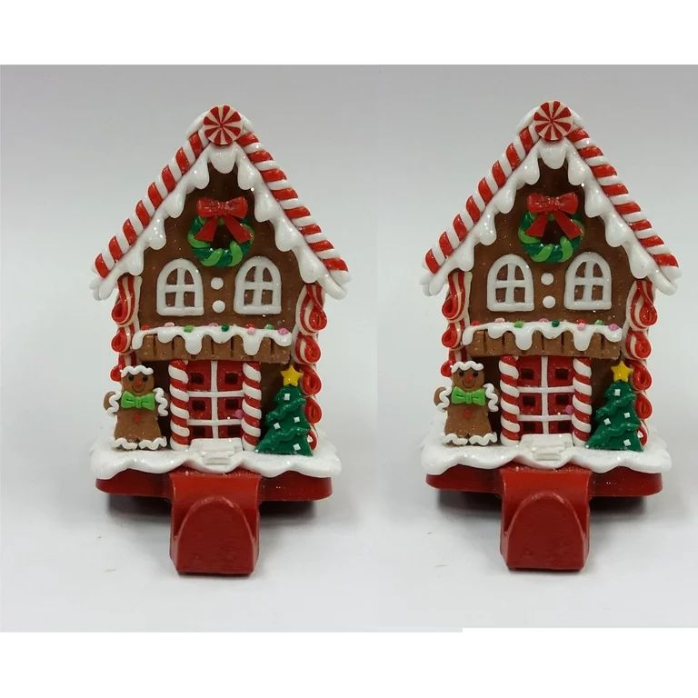 Holiday Time Gingerbread House Stocking Holders, 2 Count | Walmart (US)