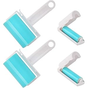 Sticky Lint Roller 4 Pack, Reusable&Washable Lint Roller Pet Hair Remover Include Large and Small... | Amazon (US)