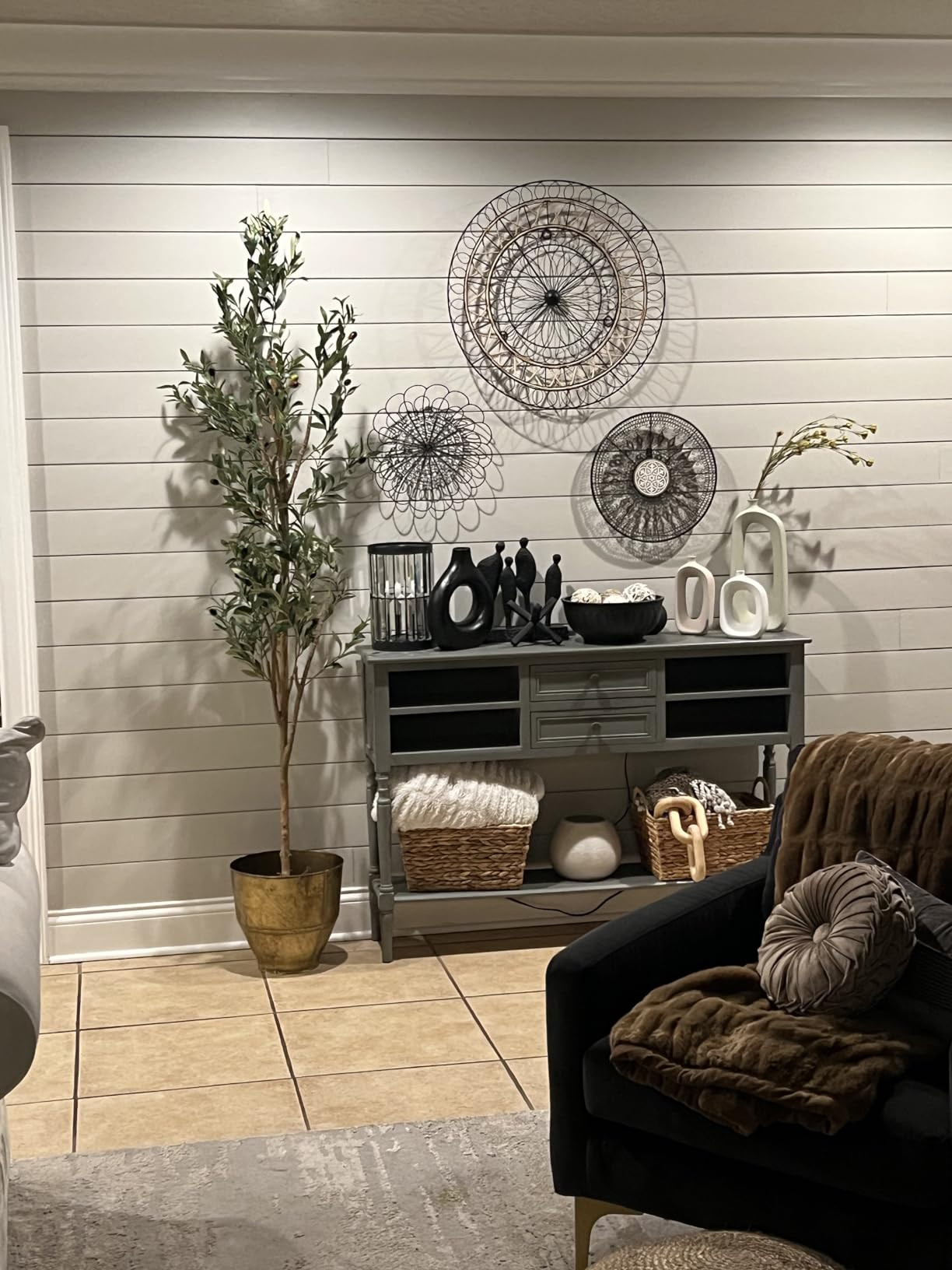 Kazeila Artificial Olive Tree 7FT Tall Faux Silk Plant for Home Office Decor Indoor Fake Potted T... | Amazon (US)