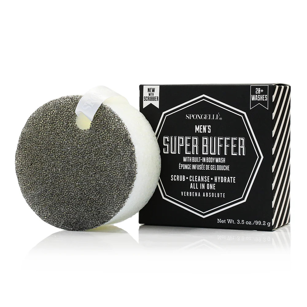 Men's Super Buffer with Black Exfoliating Scrub | Spongelle