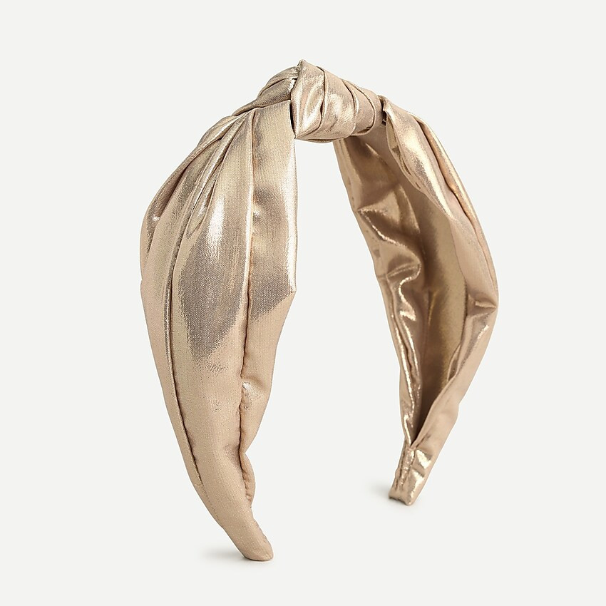 Turban knot headband in gold Lurex® | J. Crew US