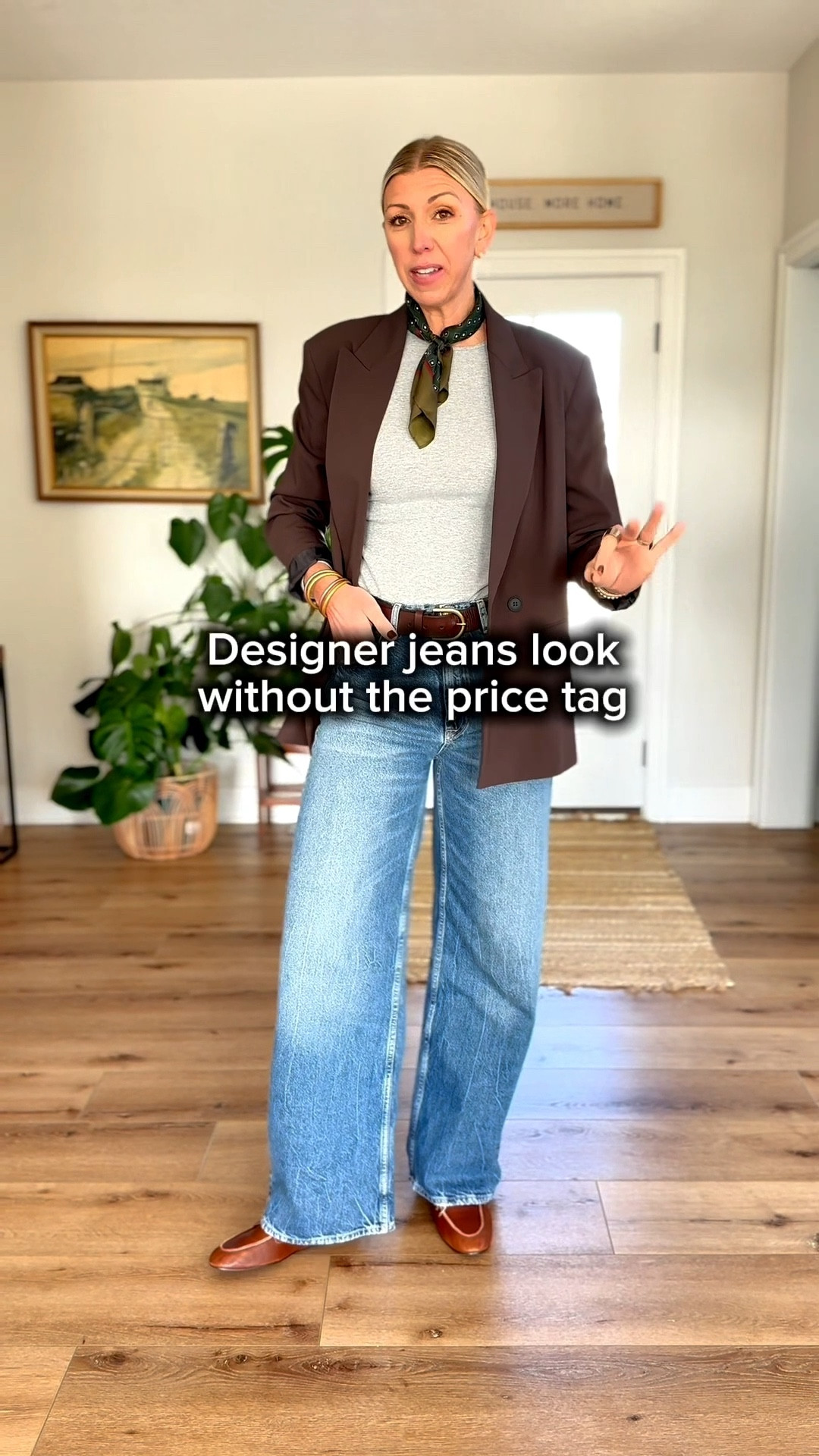 Designer wide leg look, without the price tag. 

The reason your wide-leg jeans cling in all the wrong places?
They have too much stretch.
100% cotton drapes, smooths, and actually flatters—especially over 40

These really flattering wide leg jeans are such an everyday style. I recommend going up a size or 2, ad they are a high rise. 

I am 5’10” for height reference and wearing my true to size 28. 

#LTKStyleTip #LTKFindsUnder100 #LTKOver40