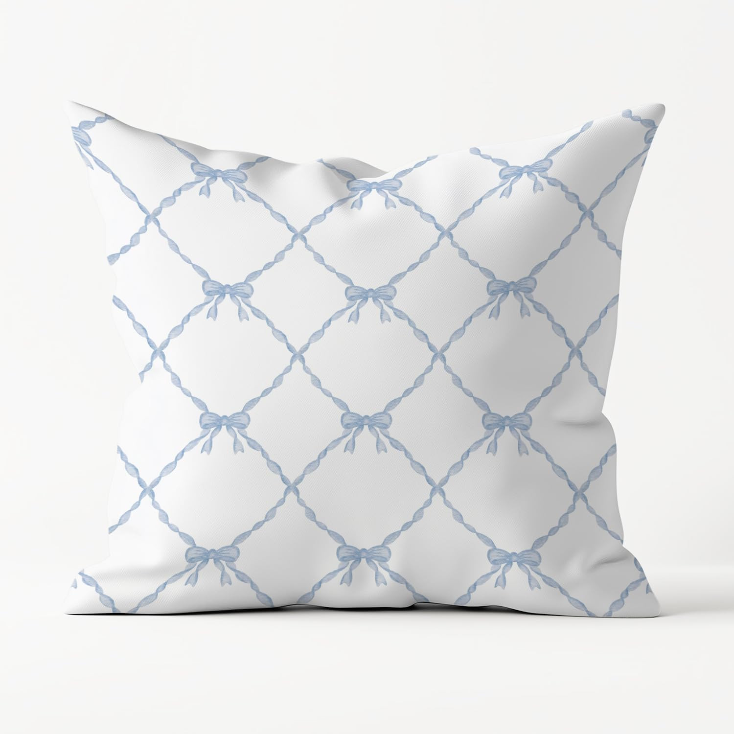 Blue Bow Throw Pillow Covers 18x18, Blue Bow Room Decor, Coquette Pillow Covers, Coquette Room De... | Amazon (US)