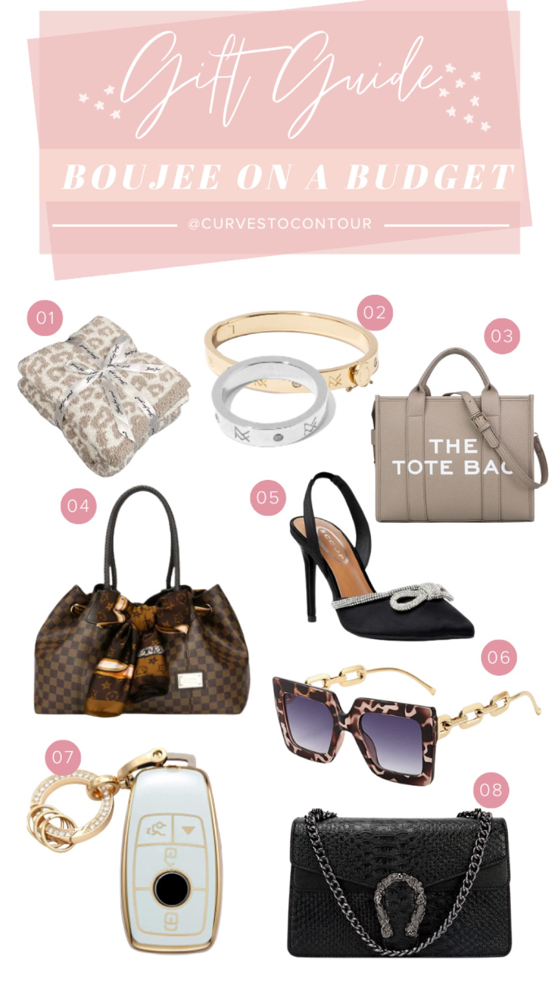 2022 Boujee on a Budget Gift Guide for Her
#giftguide #giftguides #holidaygiftguide #holidaygifts #holidaygiftideas #giftguideforher
#2022giftguide

#LTKunder100 #LTKHoliday #LTKSeasonal