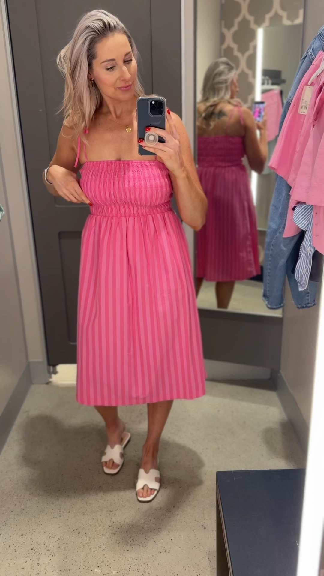 This spring dress is so cute and pairs well with flats or sandals. 

#target #springtrend #springdress #dress #sandals #flats 

#LTKfindsunder50