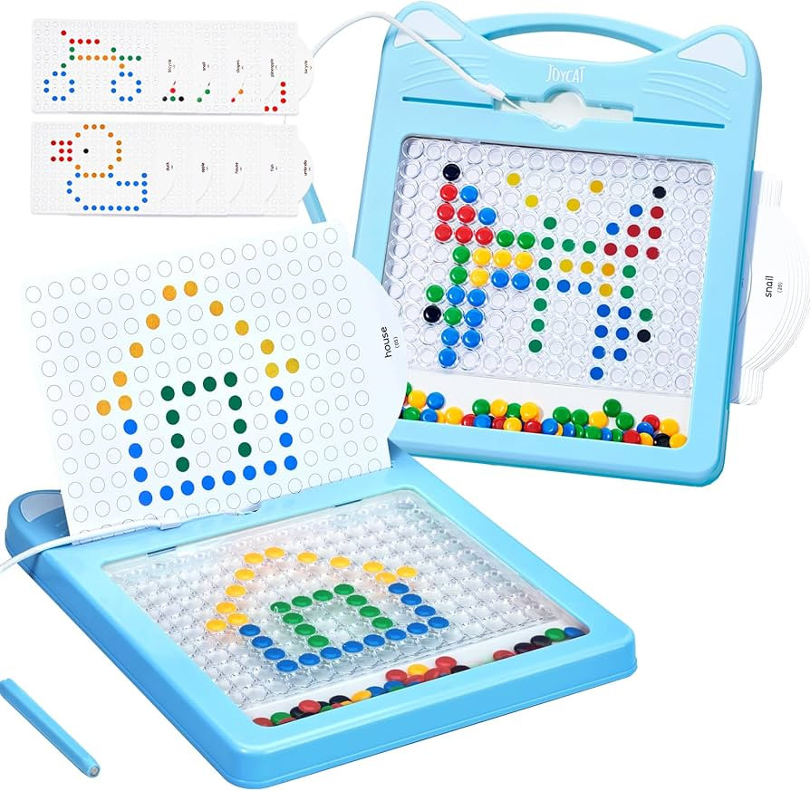 Magnet Doodle Board, Magnetic Drawing Board with Magnetic Pen & Beads for Toddlers, Magnetic Dot ... | Amazon (US)