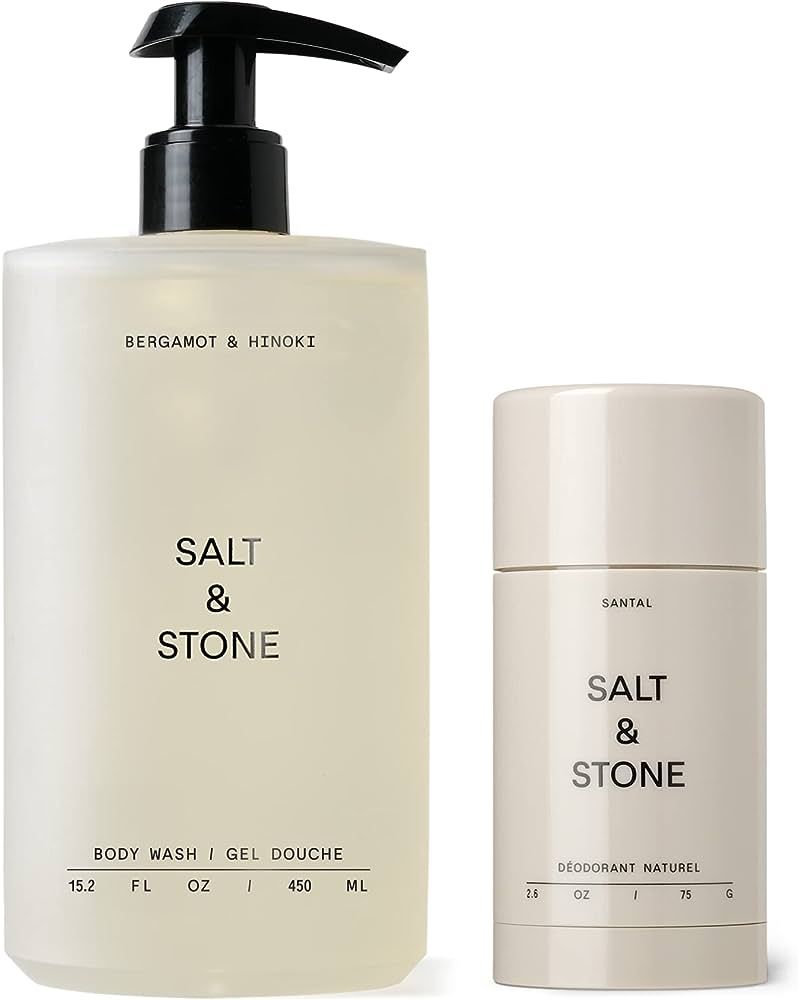 SALT & STONE Movement Duo - Antioxidant Body Wash (Bergamot & Hinoki) + Extra Strength Natural De... | Amazon (US)