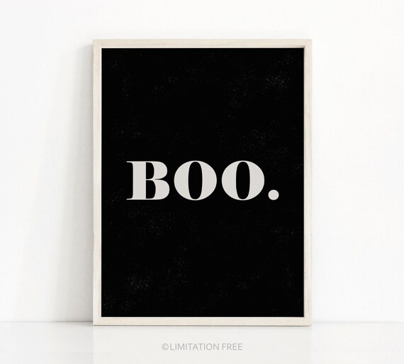Printable Boo Sign Minimal Halloween Print Modern Halloween | Etsy | Etsy (US)