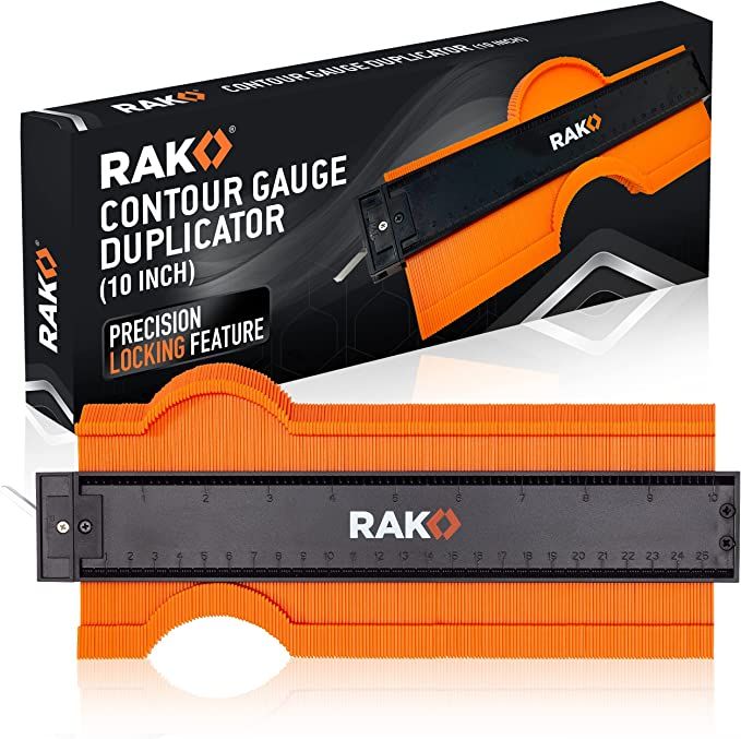 RAK Contour Gauge - 10 Inch Edge Profile Measuring Tool with Lock - Handyman Gifts for Men - Adju... | Amazon (US)