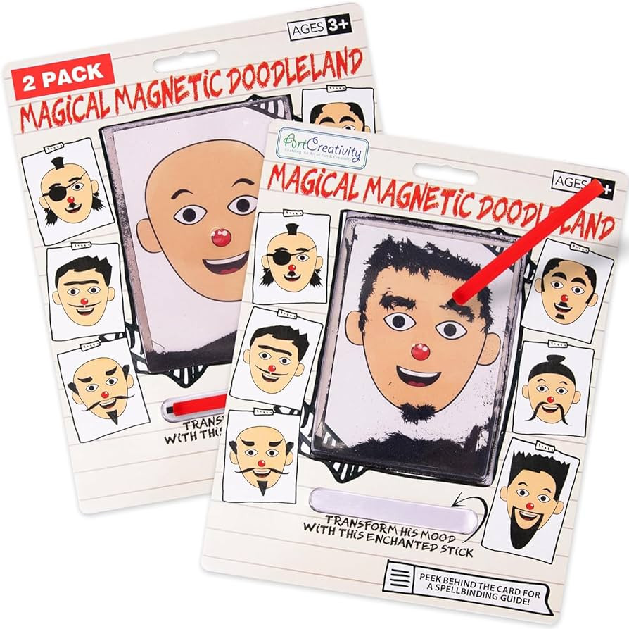 ArtCreativity Magnetic Drawing Face - 2 Pack - Travel Toys for Kids, Magnetic Toys Game, Magnet D... | Amazon (US)