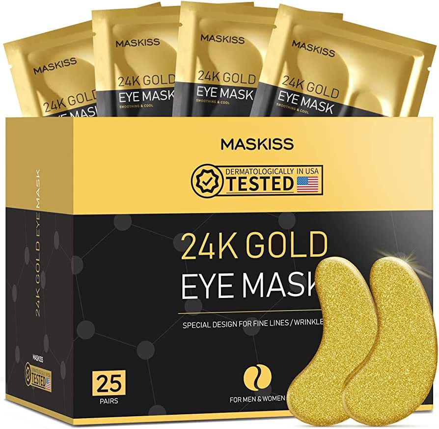Maskiss 25-Pairs 24K Gold Under Eye Patches, Eye Mask, Eye Patches for Puffy Eyes, Eye Masks for ... | Amazon (US)