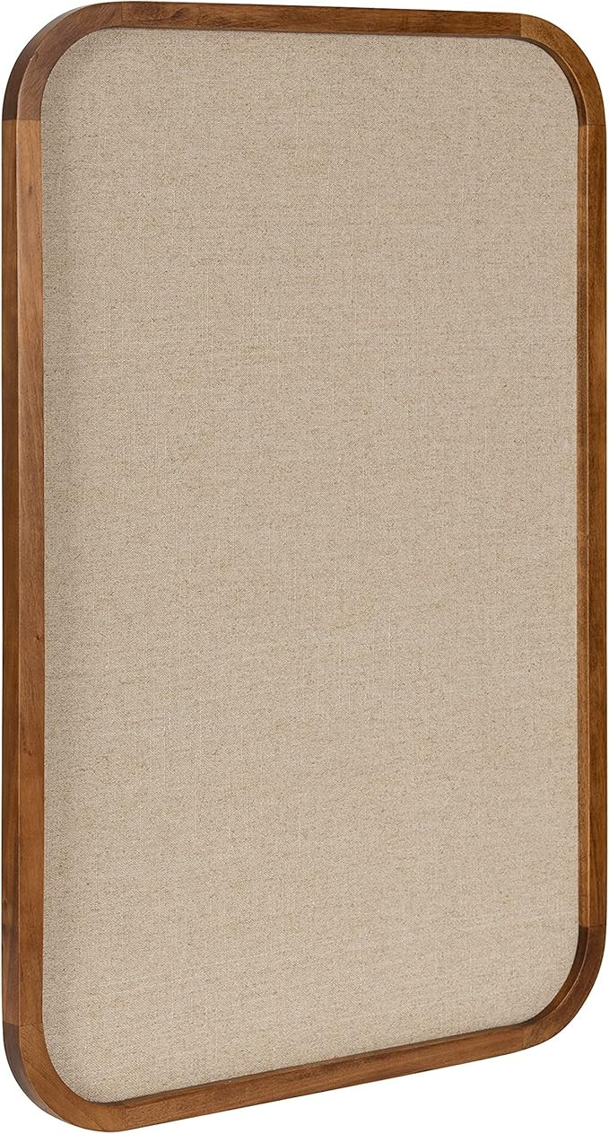 Kate and Laurel Hutton Transitional Pinboard, 20 x 30, Rustic Brown, Radius Rectangle Wall Organi... | Amazon (US)