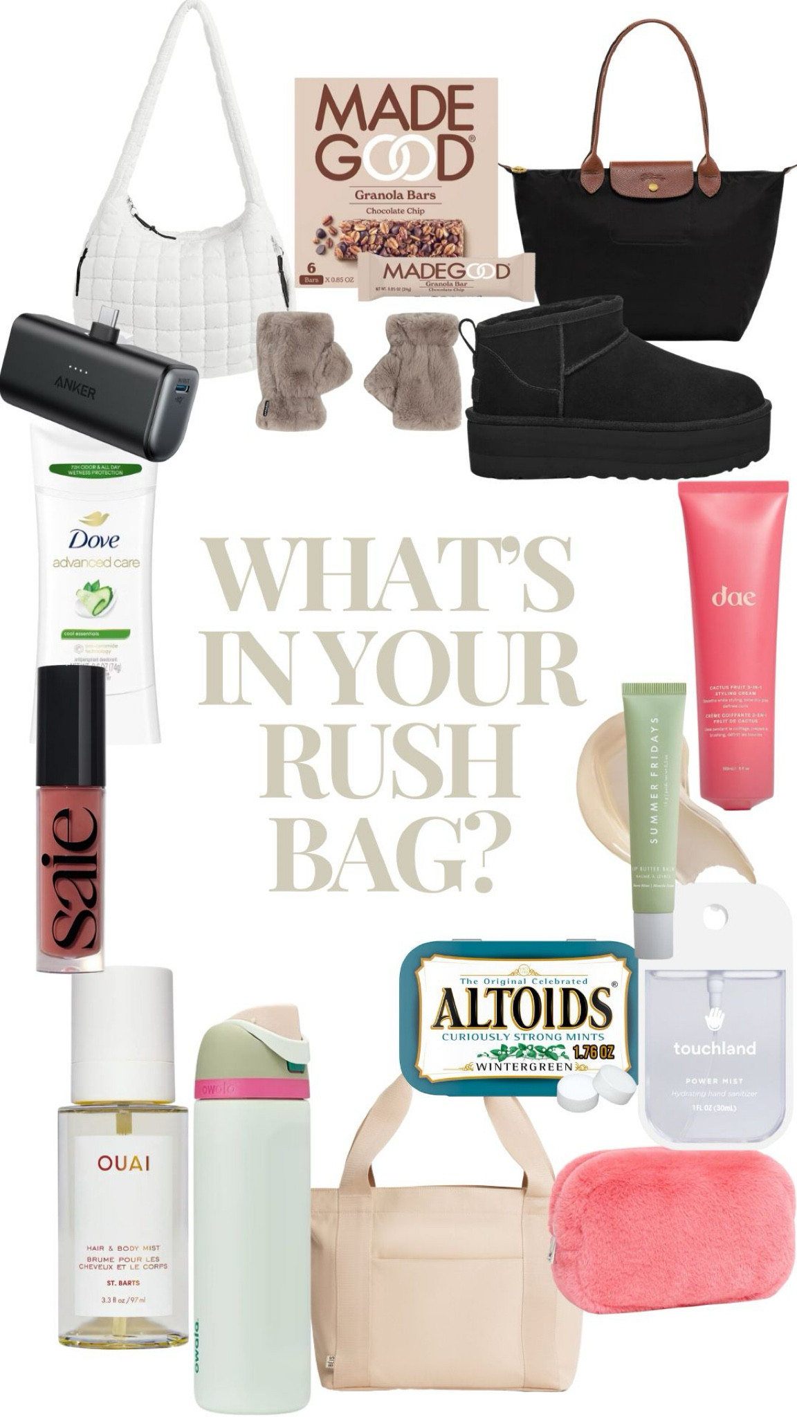going to be posting my northeast rush guide! will be posted across all platforms, but item links are all here <3 xx

What’s in your bag?
- hand sanitizer (a MUST. you’re shaking so many hands during flu szn)
- gum/mints 
- deodorant
- perfume (you don’t want to smell bad)
- lipgloss touchups 
- oil blot pads
- portable charger
- water bottle
- granola bars/ little snacks
- extra/warm shoes in case you’re wearing heels and need to walk 
- hair touch up materials

#LTKItBag #LTKGiftGuide #LTKStyleTip