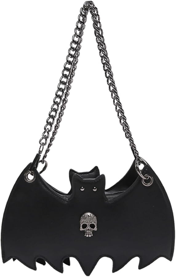 Halloween Purses for Women Cute Novelty Bat Shaped Shoulder Bags with Chain Strap Stylish Festiva... | Amazon (US)