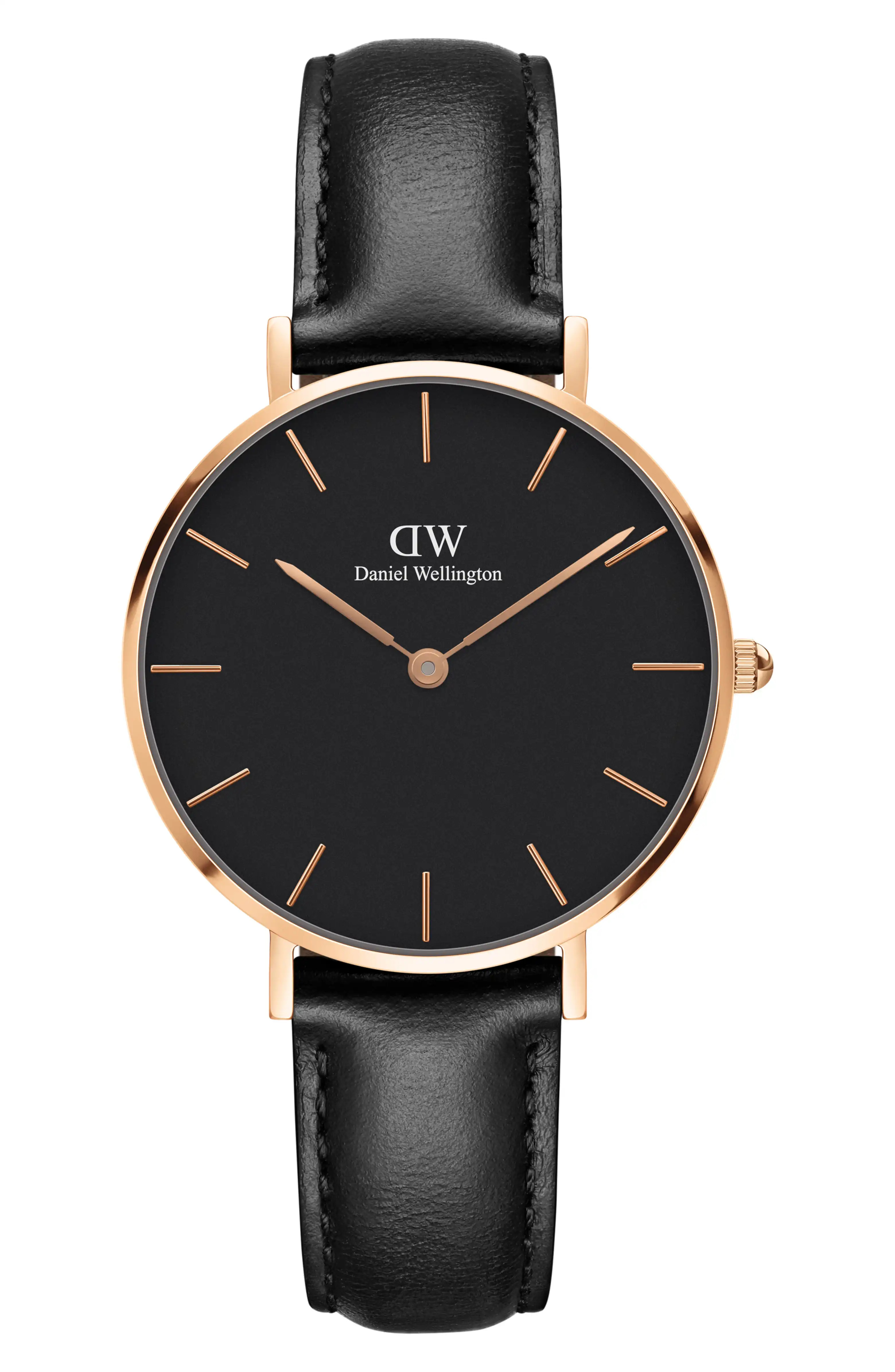 Classic Petite Leather Strap Watch, 32mmDANIEL WELLINGTON | Nordstrom