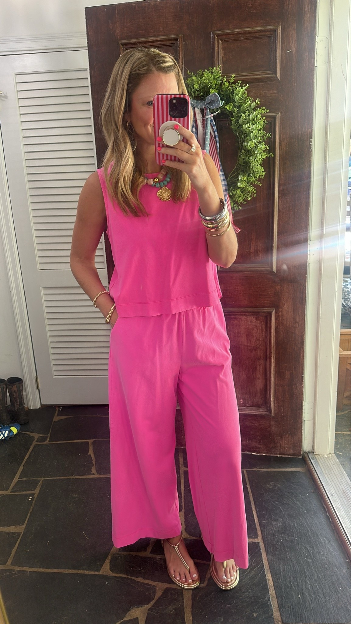 Hot pink set from gap factory! In a M in both.

#LTKmomlife