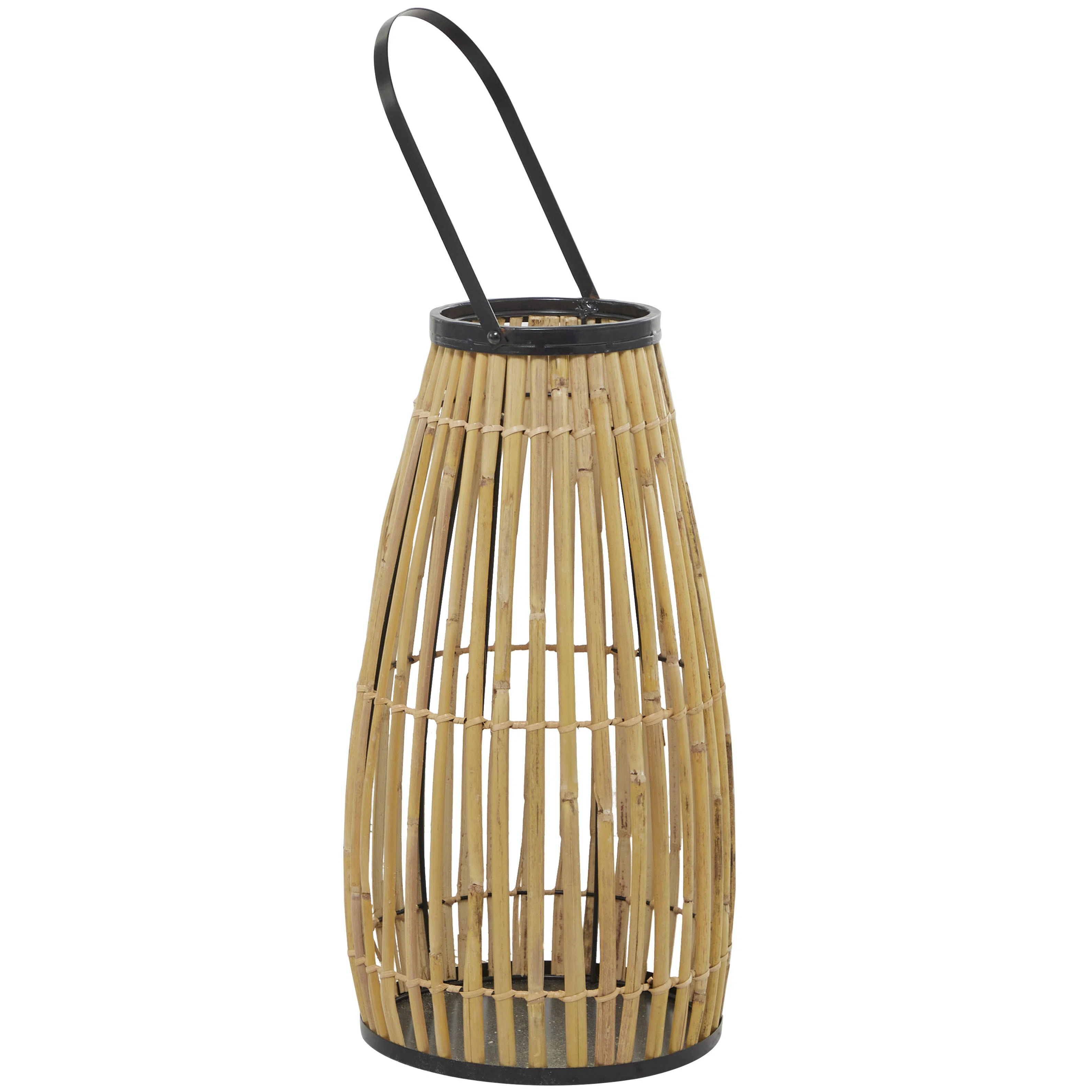 Cole And Grey Natural Wicker Lantern | Wayfair North America