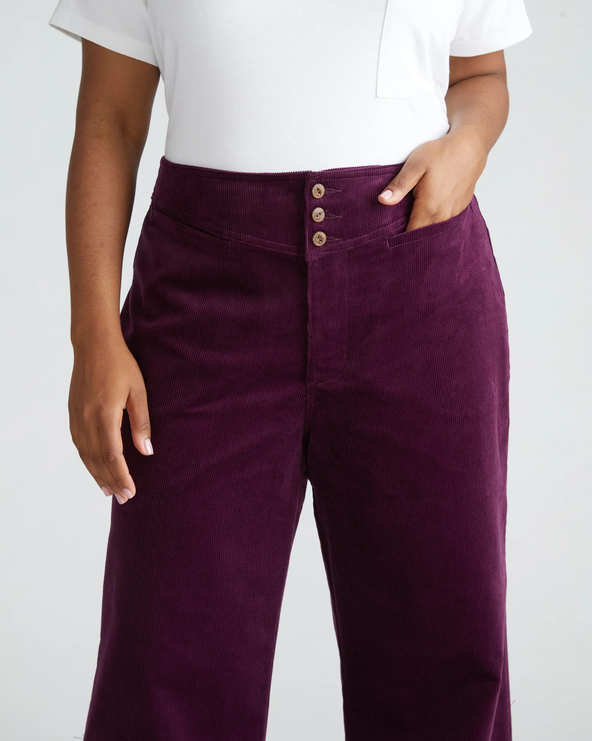 Charlie High Rise Sailor CordsGamay$1484 interest-free payments of $37 with Affirm | Universal Standard