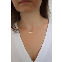 14K Solid Gold Name Necklace, Name Gold, Personalized Jewelry Gift, Mothers Day Gift | Etsy (US)