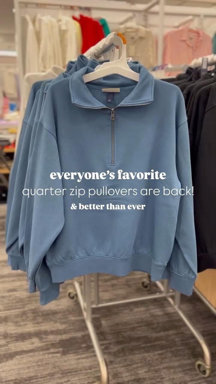 Everyone’s favorite Quarter Zip is BACK! 🙌🏻 & better than last year— so comfy & flattering! Comment ZIP for the link to be sent directly to your inbox 🛒