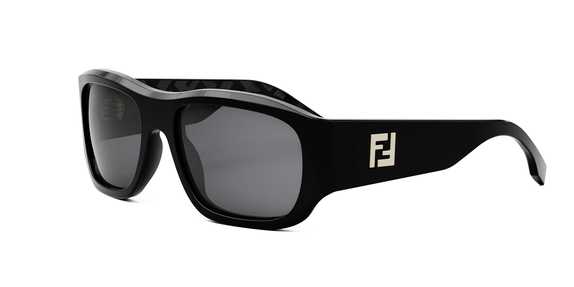 Fendi Smoke Rectangular Unisex Sunglasses FE40117I 01A 56 | Jomashop.com & JomaDeals.com