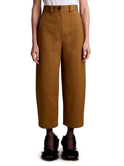 Khaite Hewey Cropped Wide-Leg Pants | Saks Fifth Avenue