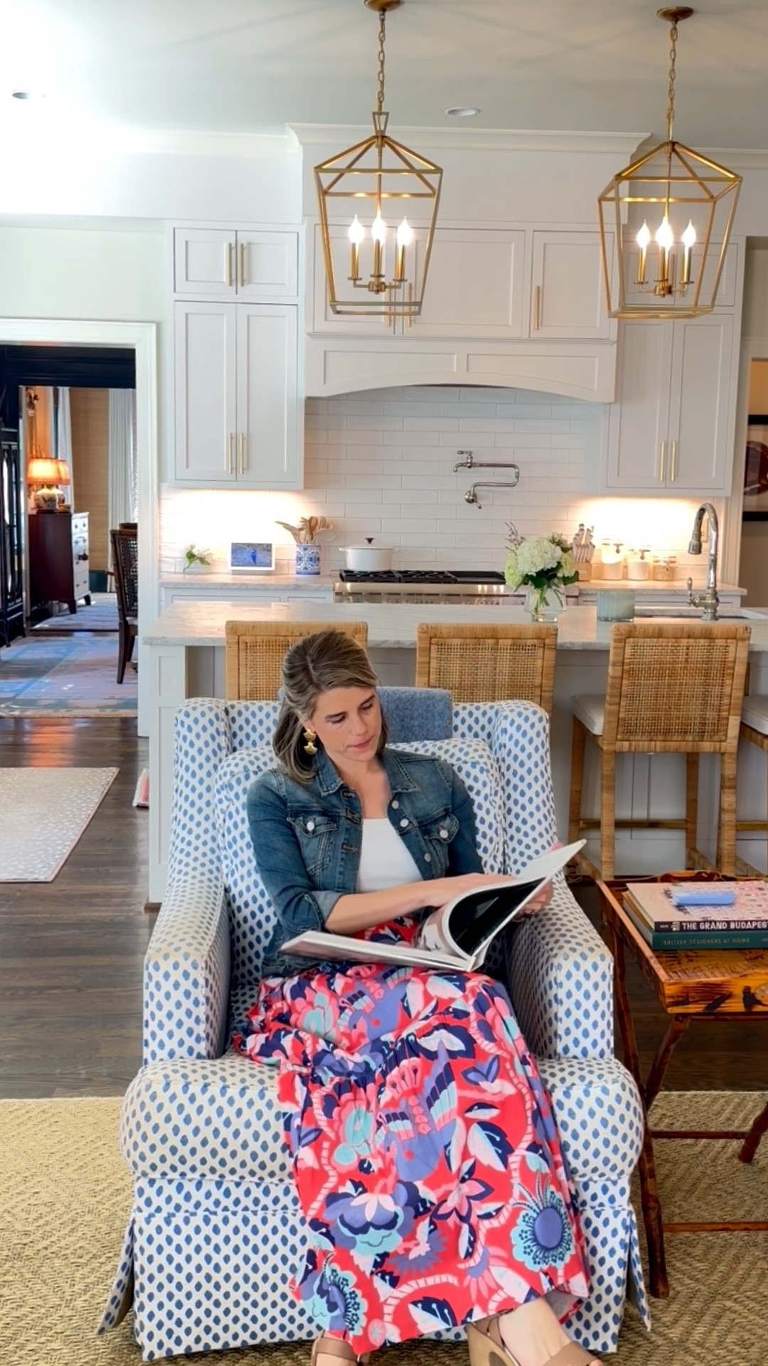 Shop my home tour at this colorful Charlotte home ✨ I’m linking the counter stools, over the island chandeliers and other similar decor 

#LTKCyberWeek #LTKHome