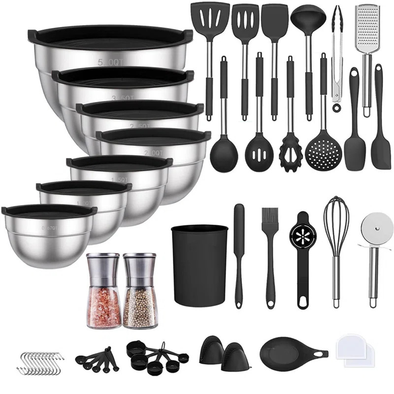 Smith Barton 33 -Piece Stainless Steel Cooking Spoon Set & Reviews | Wayfair | Wayfair North America