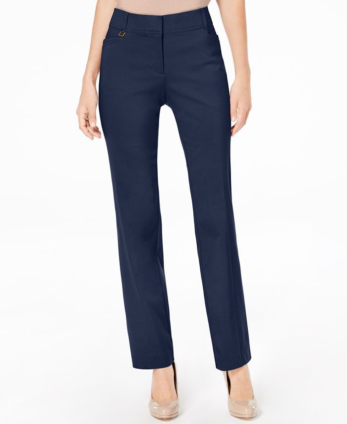 JM Collection Regular and Short Length Curvy-Fit Straight-Leg Pants, Created for Macy's & Reviews... | Macys (US)