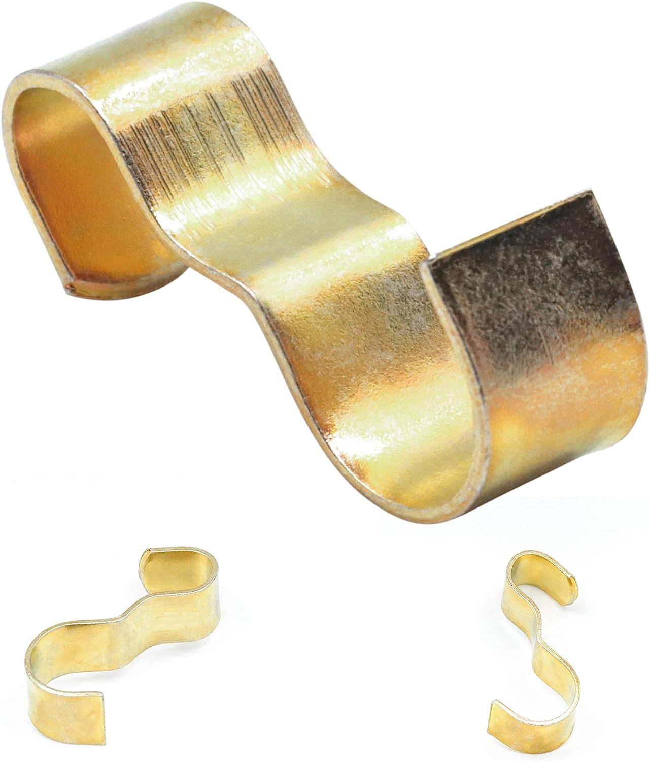 Molding Hooks - 25 Pack - Picture Rail Hangers - Brass Plated Steel - Picture Rail Hooks Wide | Amazon (US)