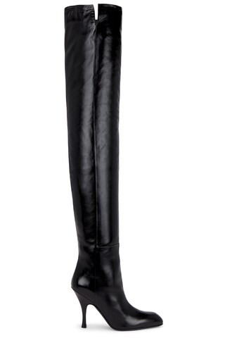 KHAITE Colt Over The Knee Boot in Black - Black. Size 38 (also in 37). | FWRD 