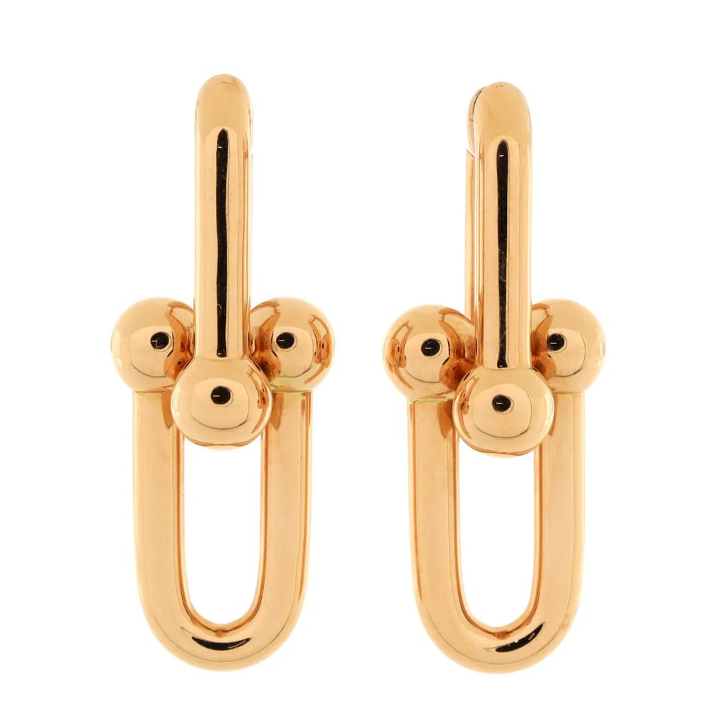 Hardwear Link Earrings 18K Rose Gold Small | Rebag