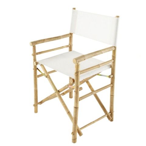 ZEW CH-007-0-03-Bamboo Director Chair - White - SET 2 | Unbeatable Sale