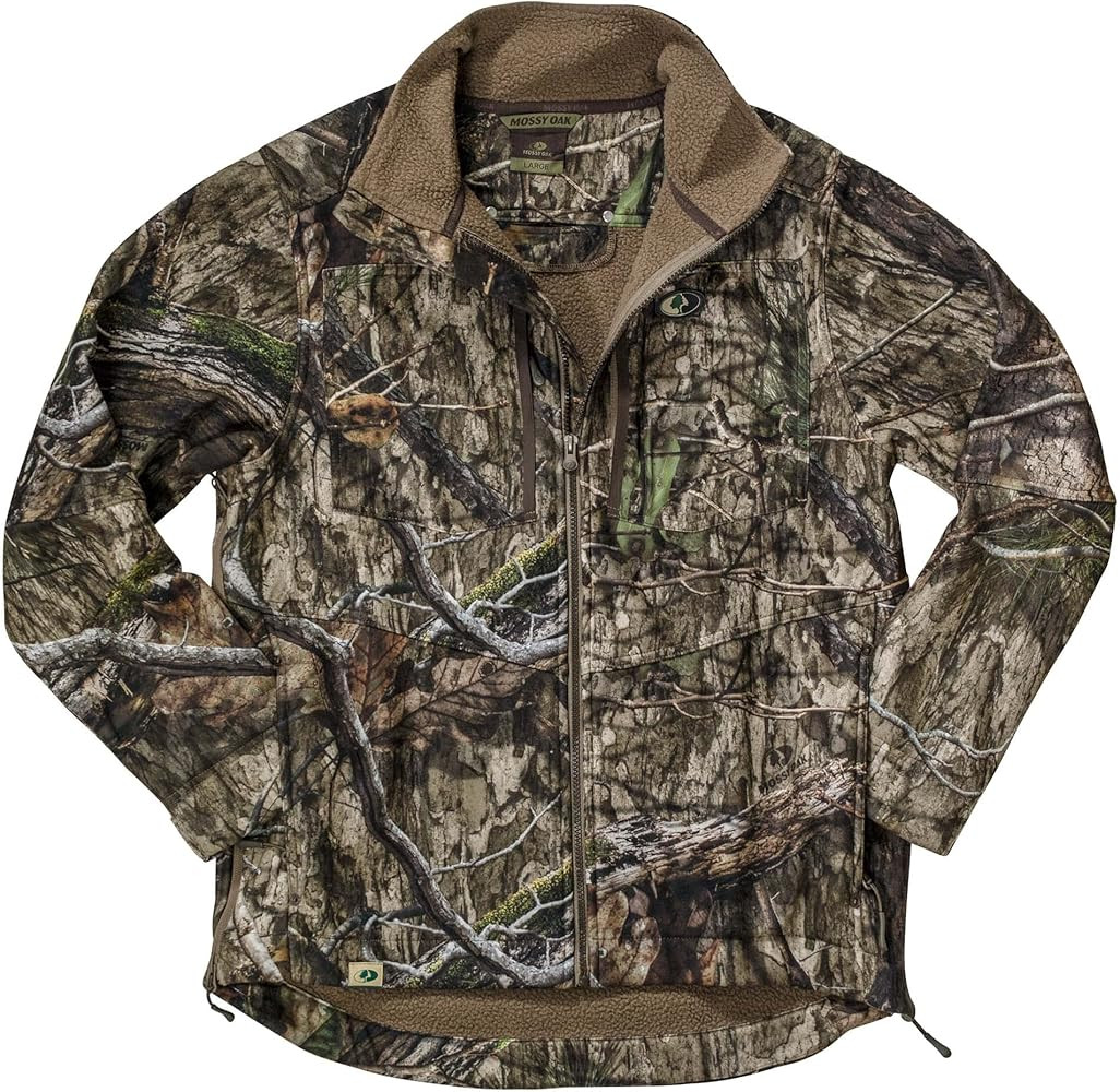 Mossy Oak Men's Sherpa Fleece Lined Camo Hunting Jacket | Amazon (US)