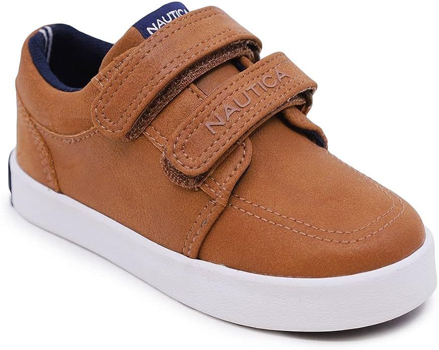 Nautica Kids' Double Strap Sneakers | Casual Athletic Shoes for Boys and Girls | Durable and Comf... | Amazon (US)